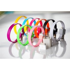 silicone bracelet usb cable (Solid color)